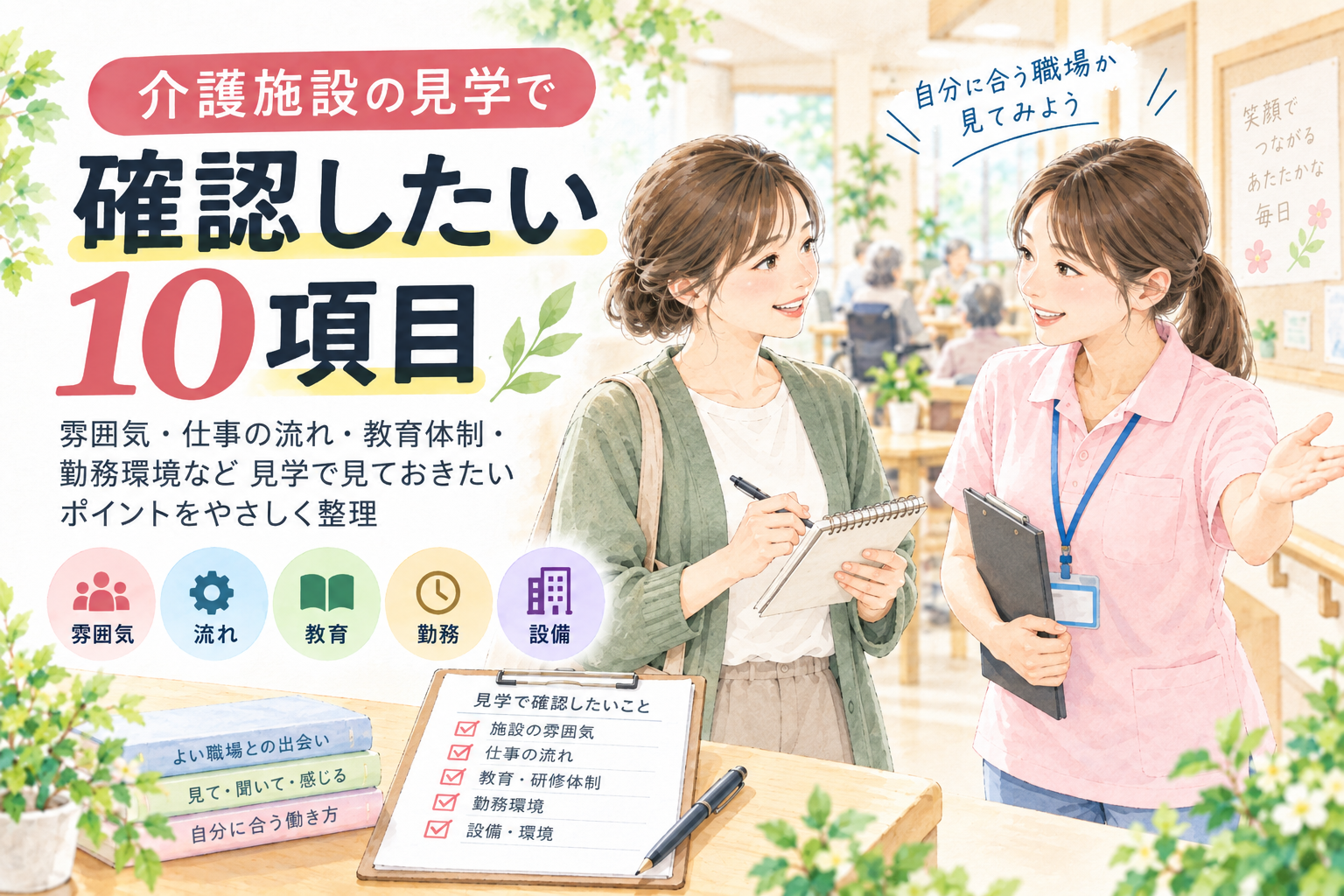 介護施設の見学で確認したい10項目