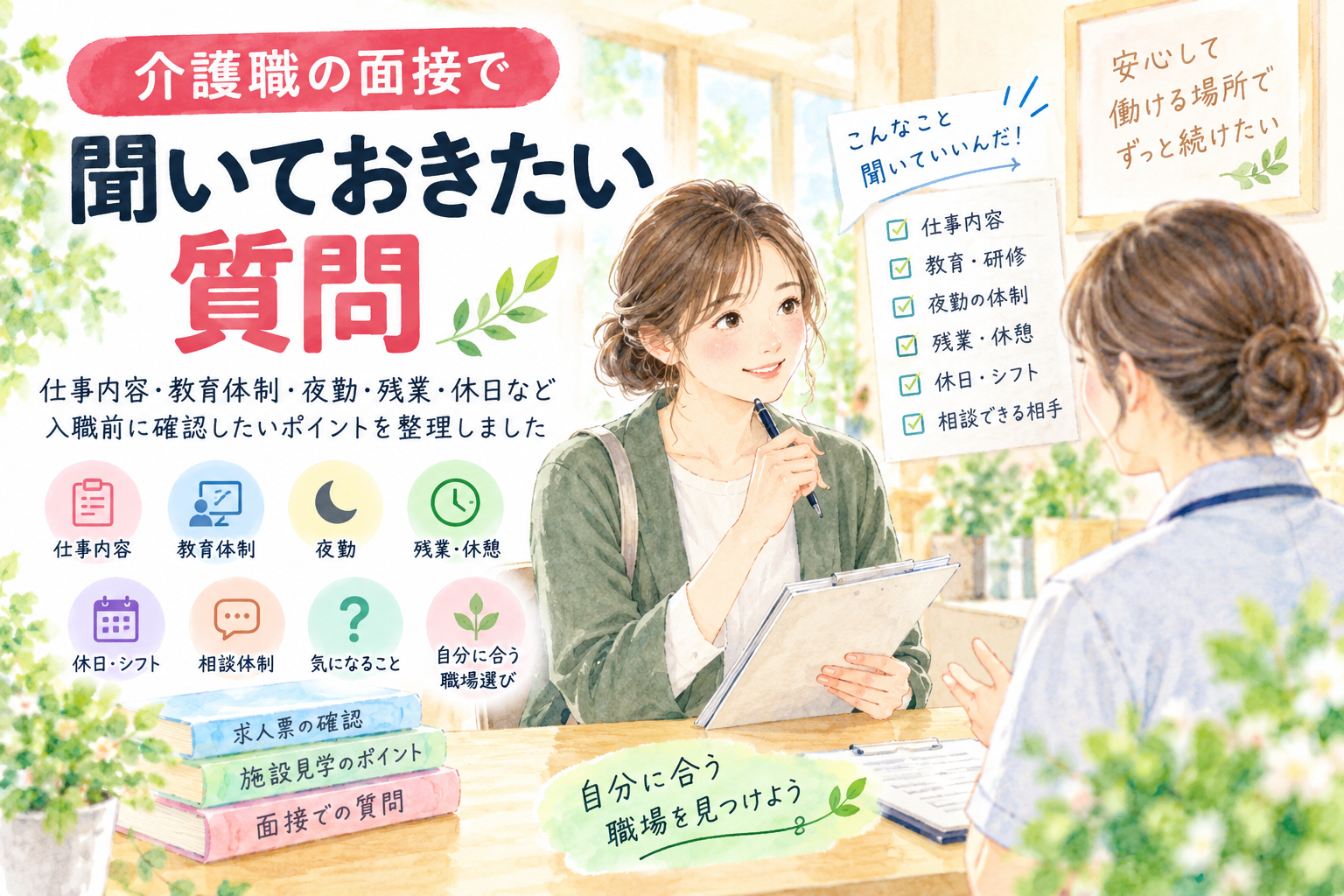 介護職の面接で聞いておきたい質問